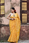 Kota Doria Saree - Yellow