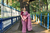 Pure Cotton Saree - Onion Pink