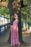Pure Cotton Saree - Onion Pink