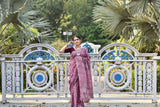 Pure Cotton Saree - Onion Pink