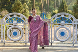 Pure Cotton Saree - Onion Pink