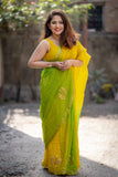 Gotta Patti Georgette saree with running contrast Blouse