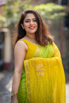 Gotta Patti Georgette saree with running contrast Blouse