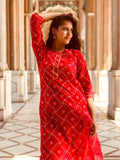 Bandhej (Tie Dye) - Red Kurti